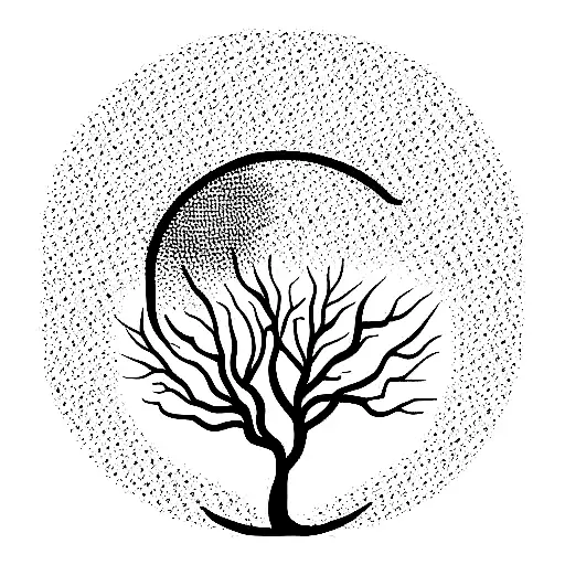 Sun Sea And Forest Tree