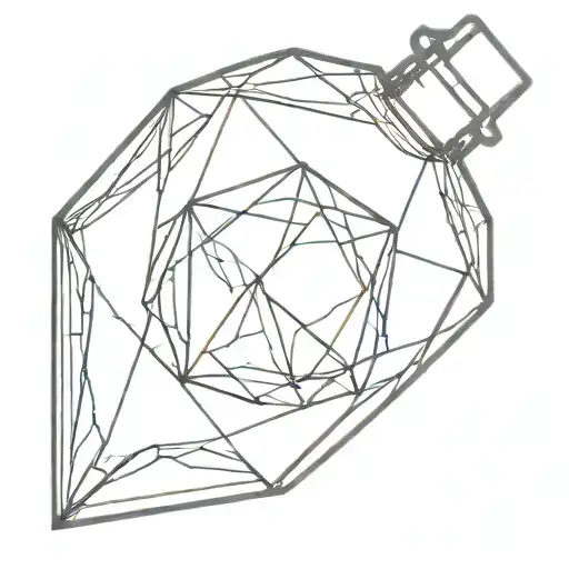 Geometric Potion Bottle Shaped Like A Crystal