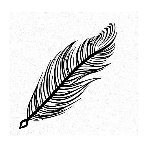 Peacock Feather With Flute