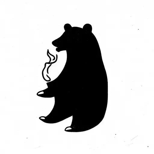 Bear With Cigarette