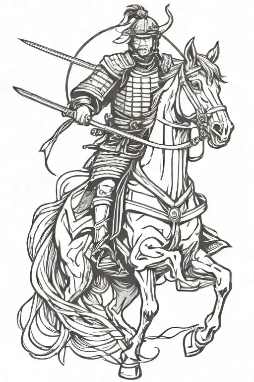 Samurai Riding Horse