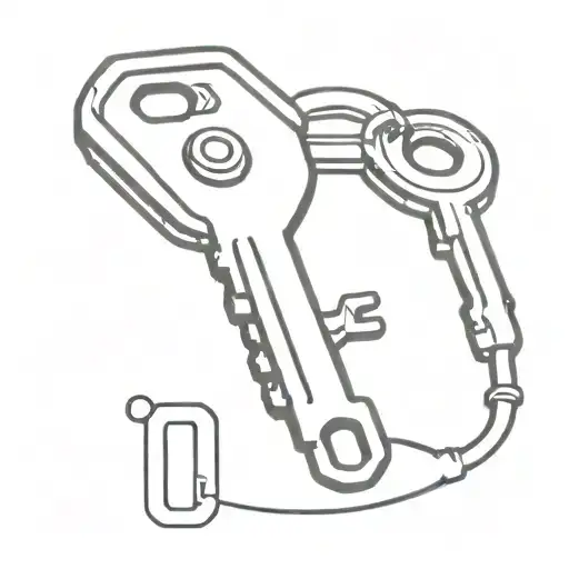 Design A Minimalist Tattoo Of A Car Key With A Personalized Touch