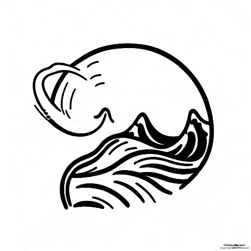 Elephant And Ocean Wave