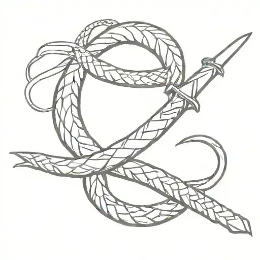 Sword And Snake Wrapped