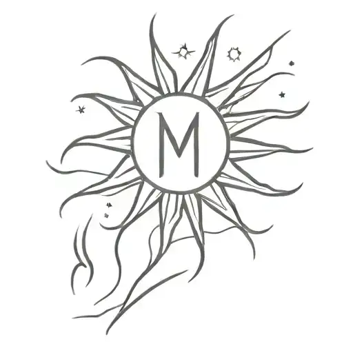 Sun With Letters M And A