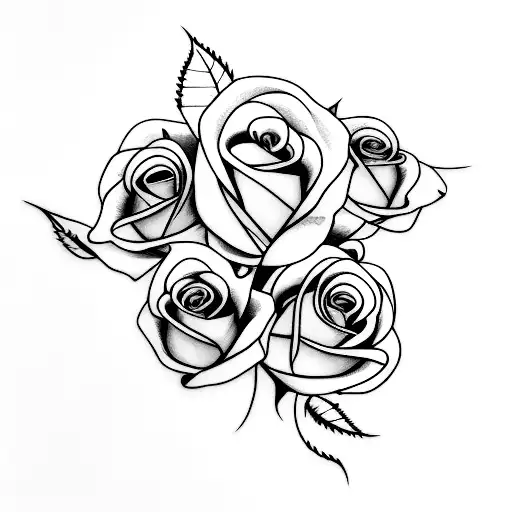 Skull And Long Stem Rose