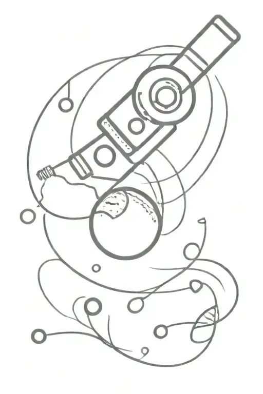 Baseball Camera Music Note Surrounded