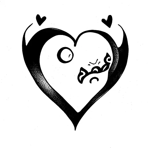 Cat Tight Curling In Heart Shape