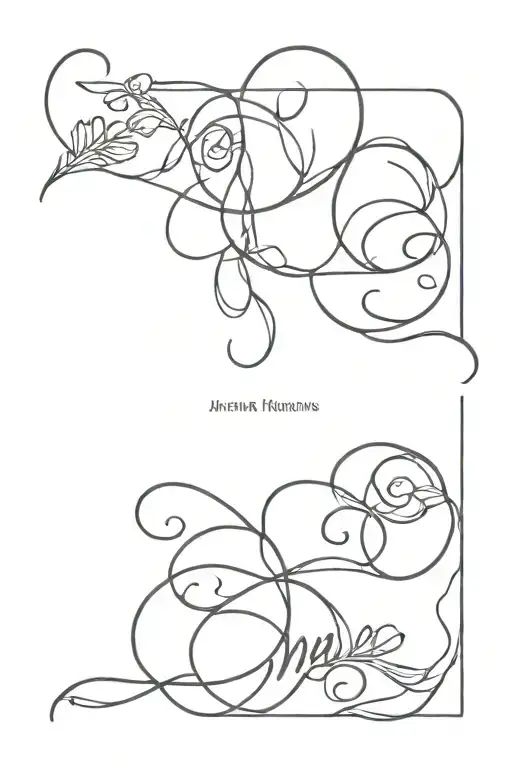 Create A Tattoo That Combines The Names Of Your Mother And Sister In A Unique And Artistic Way