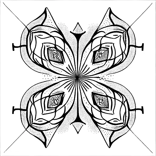 Beautiful Symmetric Quantam Entanglement Pattern