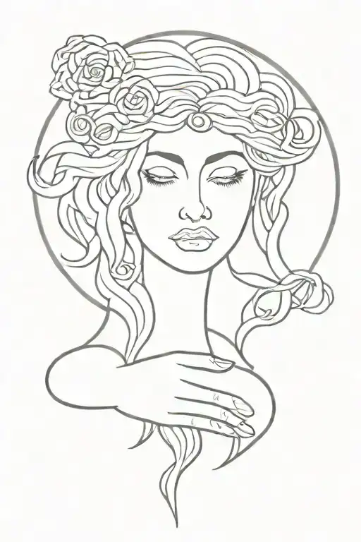 Gorgona Medusa Head Tattoo Holding Hands Holding Hands