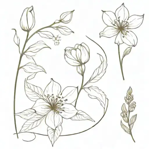 September And March Birth Flower Wrapped