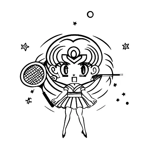 Sailor Moon Playing Tennis