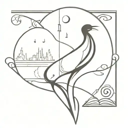 Combine Elements Of Music And Fantasy Books To Create A Unique Tattoo Design