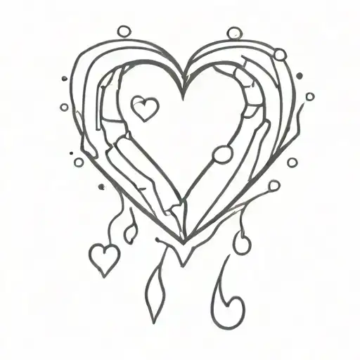 Pawprint With A Heart Symbolizing Love