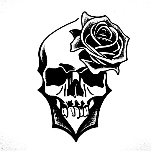 Skull With Roses