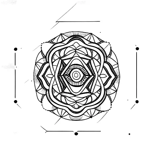 Mexican Geometric Concentric Flower