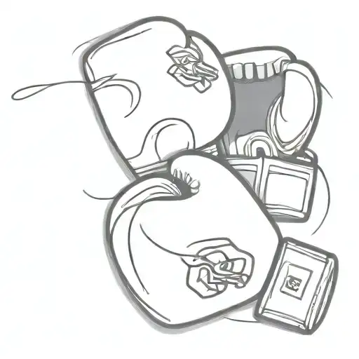 Dynamic Boxing Gloves Intertwined With Elements Of The Client's Favorite Sport