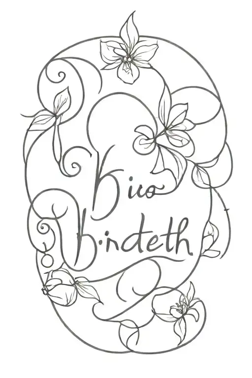 Hiraeth Word Art Tattoo Design