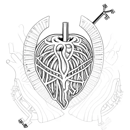 A Fisioterapeuta Symbol Incorporated Into A Detailed Anatomical Heart Design