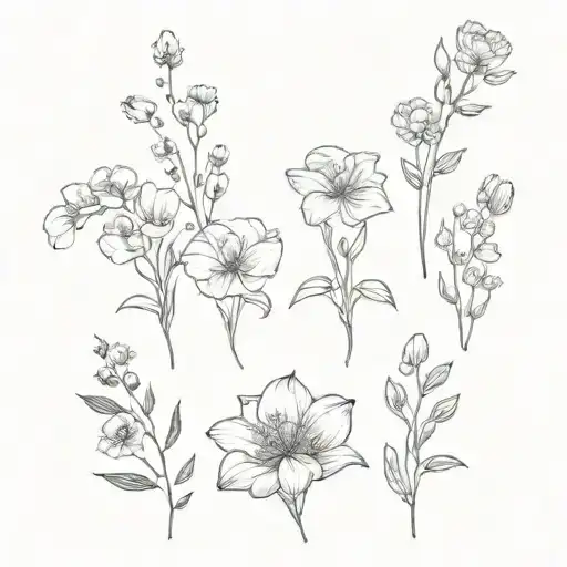 January September March May June Birth Flower Bouquet