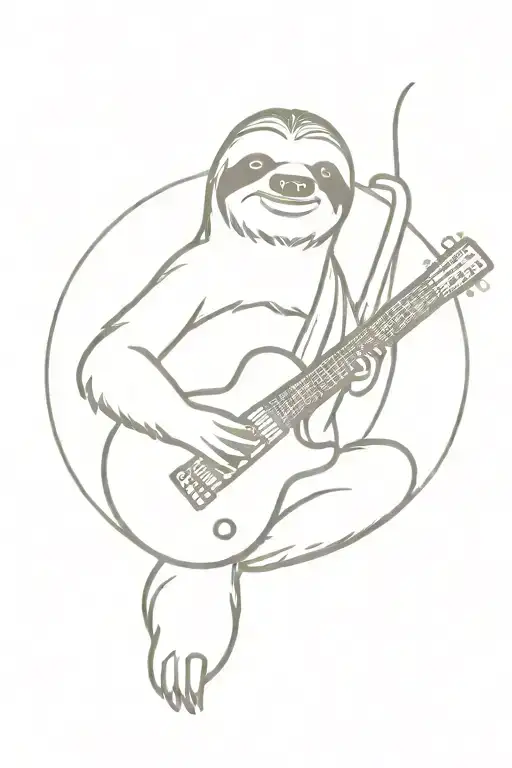 Sloth And Electric Guitar