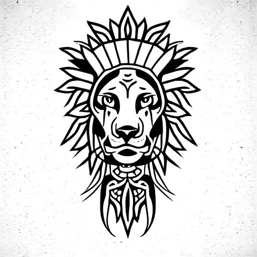 Poppy Flower Sword Samurai Lion