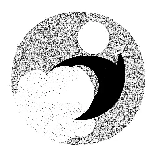 Half-moon Sun Rays Arrow