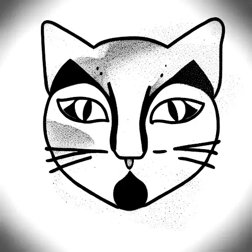 Tuxedo Cat With White Lip