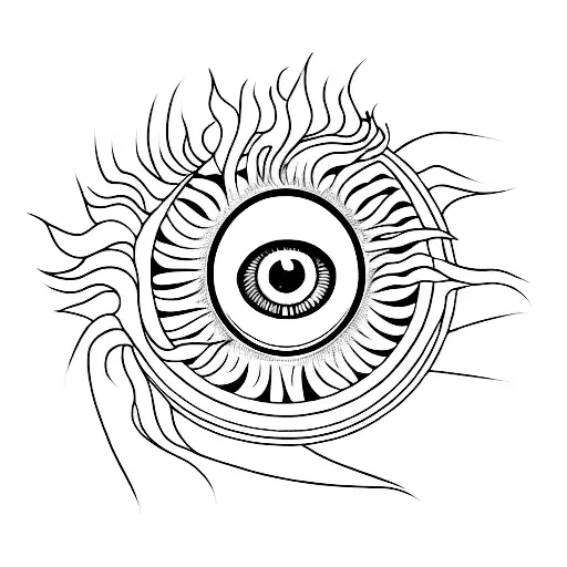 Eye With Fire In It