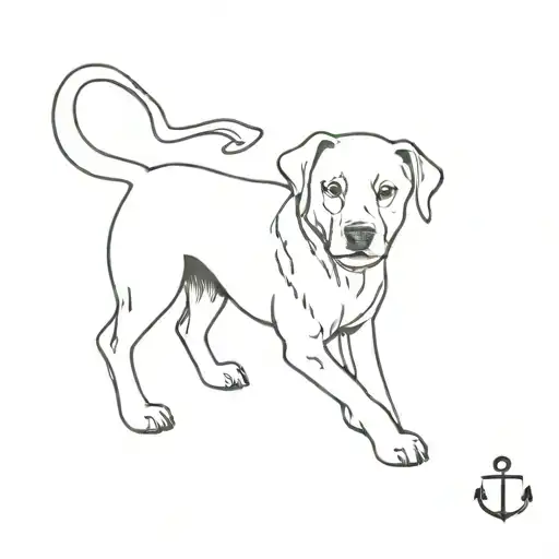White Kokoni Dog Breed With Anchor