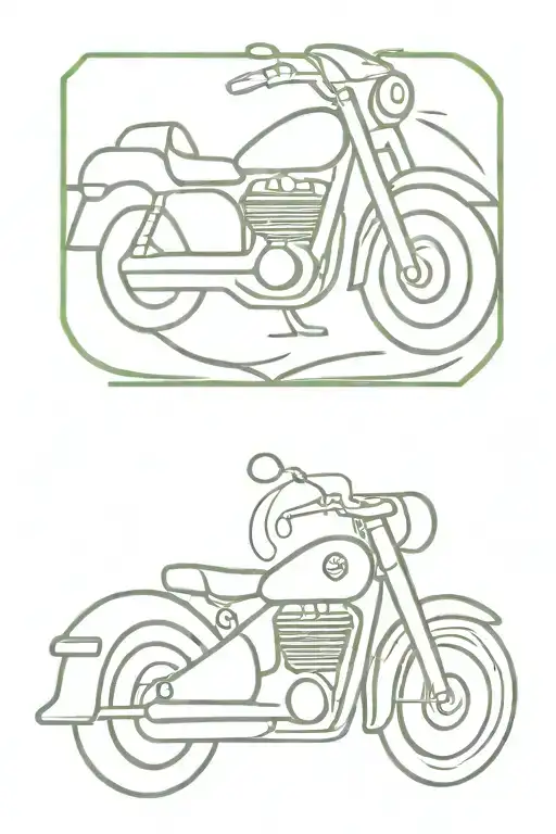 Organ Donor Symbol Combined With A Motorcycle
