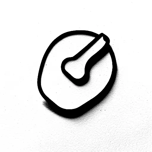 Guitar Pick With Guitar Head Inside