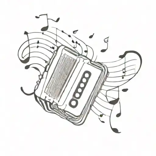 An Accordion With Music Notes Swirling Around It The Judgement