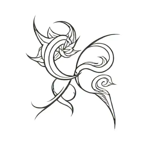 Union Of Sign Of Virgo And Scorpio Black And White