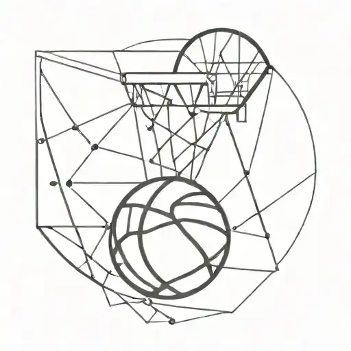 Abstract Geometric Basketball Design Incorporating Engineering Elements