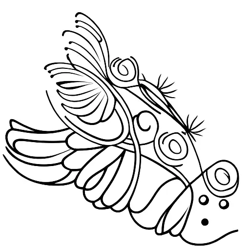 Thin Line Simple Small Butterfly Side Silhouette