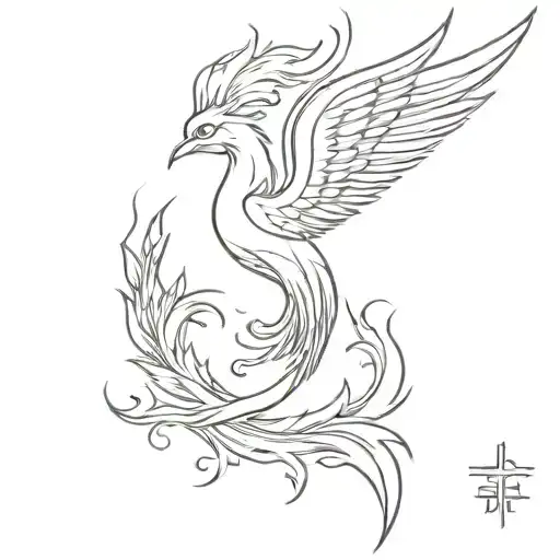 A Phoenix Tattoo With A Futuristic Twist