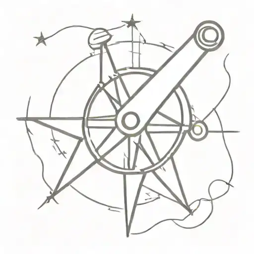 Small Simple Sextant Pointed At Star