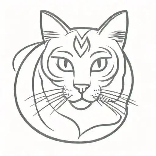 Long Hair Cat With Ear Tips And Bullseye Tabby Making A Heart With Their Tails