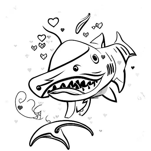 Shark With Hearts