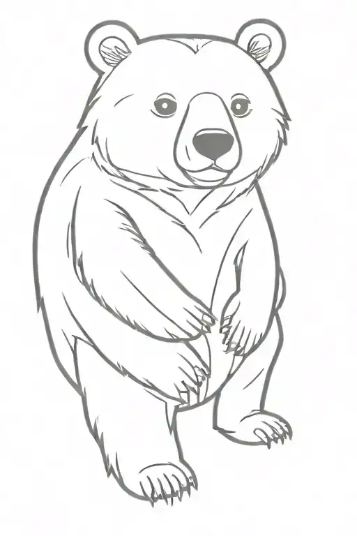 Simple Bear Fine Line