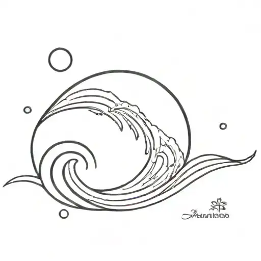 A Wave Morphing Into A Crescent Moon Shape