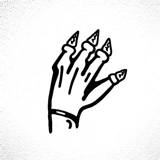 Skeleton Hand Rock Sign