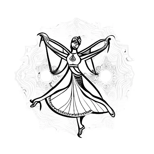 A Graceful Bellydancer Performing A Mesmerizing Hip Drop