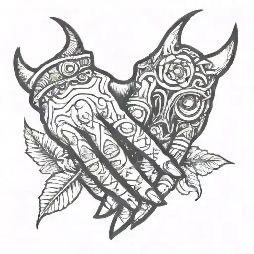 Demon Hand Holding A Females Hand Holding Hands