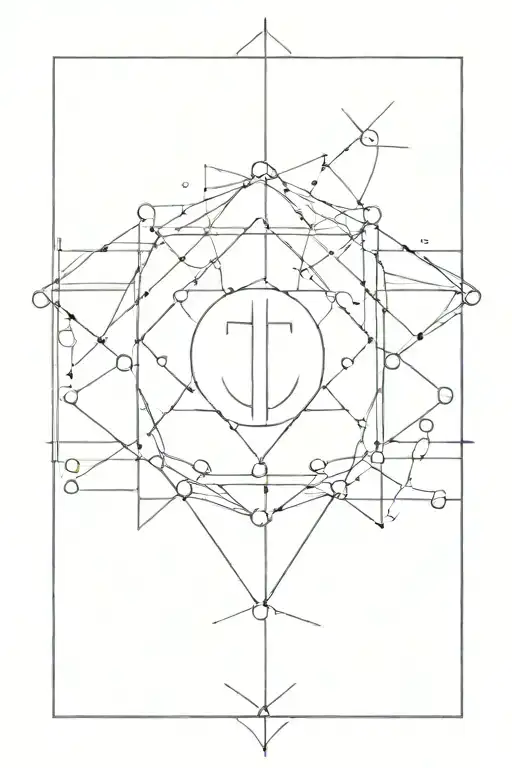 A Minimalist Tattoo Design Combining Symbols Of Tech And Jesus