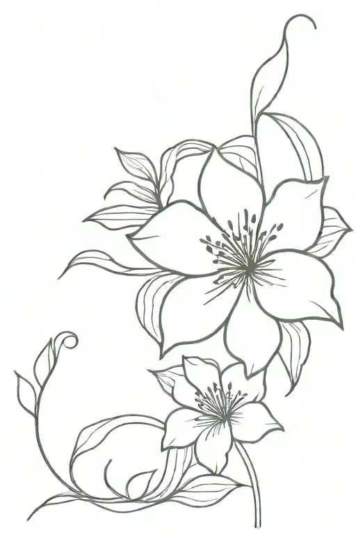 A Delicate And Intricate Floral Design Inspired By Tropical Flowers With A Minimalist Touch