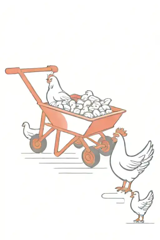 So Much Depends Upon A Red Wheelbarrow Glazed With Rain Water Next To The White Chickens Text Only