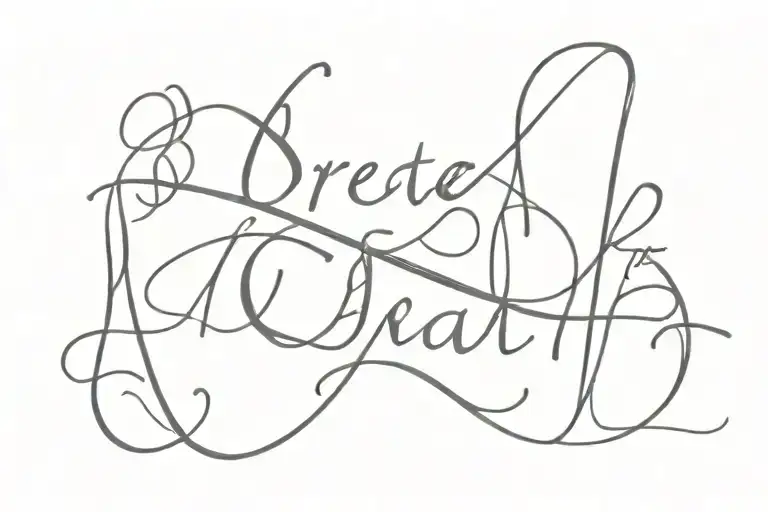 In Cursive The Word Breathe And The Word Enough Mirroring The Word Breathe Connected